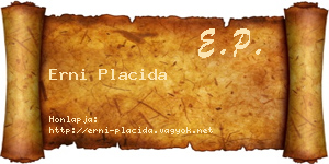 Erni Placida névjegykártya